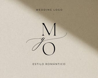 Elegant Wedding Logo Design, Romantic Monogram Logo, Minimal Wedding Branding, Digital Download | M&O