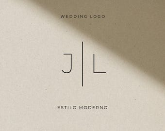 Modern Wedding Logo Design, Elegant Monogram, Wedding Branding, Digital Download J&L