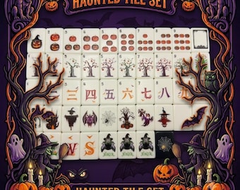 Original Design Halloween Spooky Themed American Mahjong Tiles Set 160 Pieces 3-layer Acrylic Mahjong