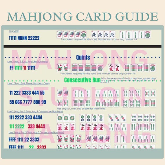 2025 NMJL Mahjong Hand Guide for 2026 New Year, American Mahjong