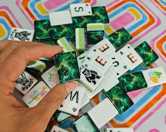 Green Goblin Gold Mahjong Tiles | Complete 160 Piece American Mah Jongg