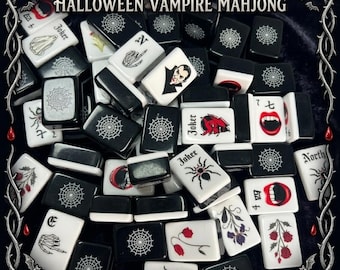 Halloween Vampire Style American Mahjong Tile Set 160 PCS Original Design