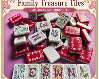Love Letter Botanical Mahjong Set | Handmade Resin American Mahjong Tiles | Complete 160 Tile Luxury Set | Floral Collector Gift