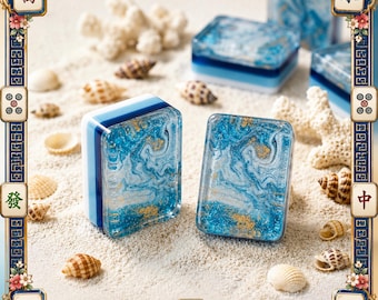 Blue Ocean Mahjong Tiles | Complete 160 Piece American Mah Jongg