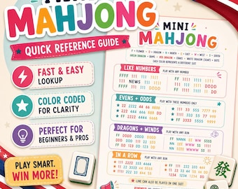 Vereenvoudigde Mahjong-kaart voor kinderen, een familiespel voor beginners (PDF-download) - 2026 American Mahjong