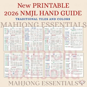 2026 American Mahjong Cheat Sheet – Easy Reference Card for Mahjong Lovers & Beginners