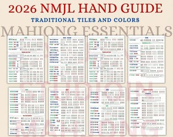 2026 American Mahjong Cheat Sheet – Easy Reference Card for Mahjong Lovers & Beginners | Instructor approved