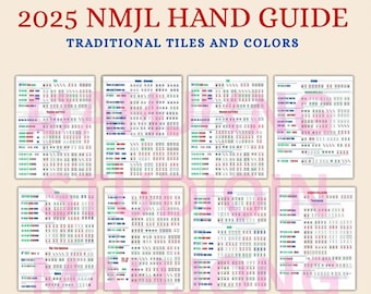 2025 NMJL Mahjong Hand Guide for 2026 New Year, American Mahjong Cheat Sheet (Printable)