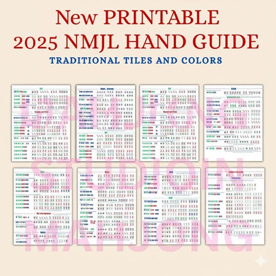 2025 NMJL Mahjong Hand Guide for 2026 New Year, American Mahjong