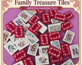 Miss Mahjong Miss Heirloom Luxury Modern American Mahjong Tiles Vintage Floral Designs Triple Layer Acrylic 160-Piece