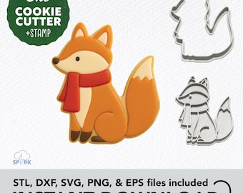 Emporte-pièce et jeu d'estampes Renard des bois pour impression 3D