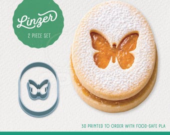 Butterfly Linzer Cookie Cutter 2pc Set