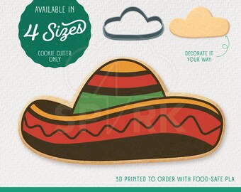 Forme d'emporte-pièce sombrero, disponible en 4 tailles