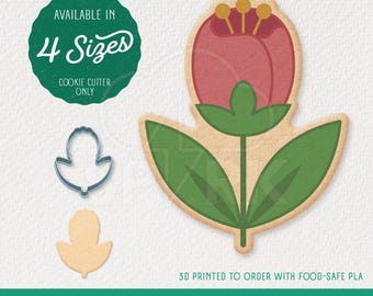 Flower Cookie Cutter Shape, Available in 4 Sizes