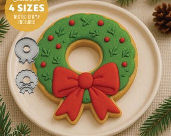 Wreath Cookie Cutter and Stamp Set