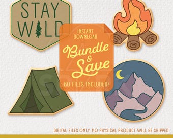 Camping Themed Cutter & Stamp Bundle, STL Files for 3D Printing