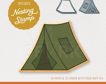 Tent Cookie Cutter & Stamp Set, Available in 4 Sizes
