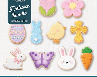Easter and Spring Cookie Cutter Bundle, STLs for 3D Printing, Includes 100 Files