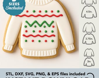 6-delat kakformset och stämpelset till jultröjor för 3D-utskrift