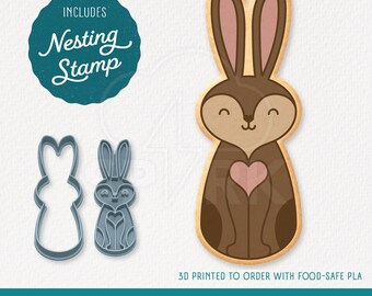 Emporte-pièce et jeu d'estampes Lapin pour Pâques