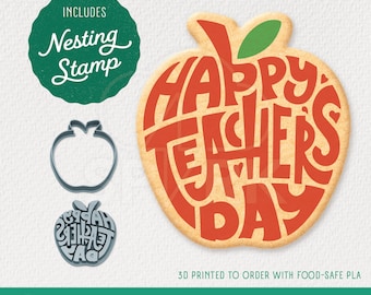 Jeu d'emporte-pièces et d'estampes « Teacher's Appreciation Day », disponible en 3 tailles