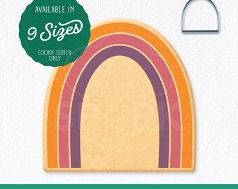 Tall Rainbow Cookie Cutter Shape, Available in 9 Sizes