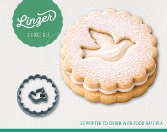Dove Linzer Cookie Cutter 2pc Set