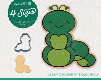 Caterpillar Cookie Cutter Shape - Available in 4 sizes
