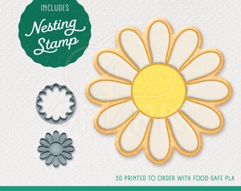 Daisy Cookie Cutter & Stamp Set, Available in 4 Sizes