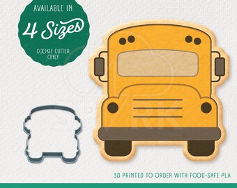 School Bus Cookie Cutter Shape - Available in 4 sizes