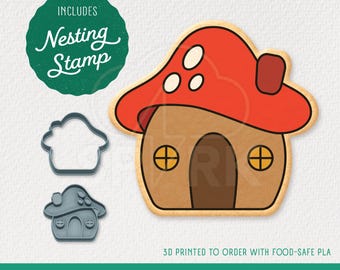 Mushroom Fairy House Cutter & Stamp Set, Available in 4 Sizes