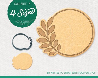 Floral Round Plaque Cookie Cutter Shape, Available in 4 Sizes
