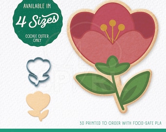 Spring Flower Cookie Cutter Shape, Available in 4 Sizes
