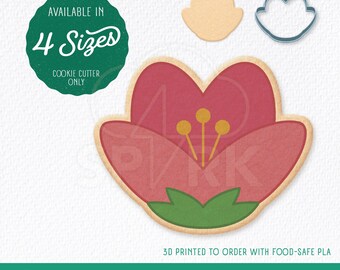 Emporte-pièce en forme de fleur de fleur, disponible en 4 tailles