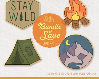 Outdoors Themed Cookie Cutter & Stamp Bundle with 4 Designs