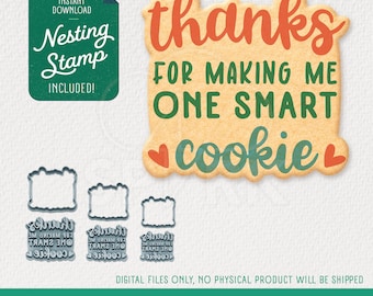 Emporte-pièce à l'emporte-pièce et tampon pour l'imprimé Merci, fichiers STL pour impression 3D