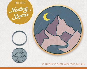 Mountain Range Cookie Cutter & Stamp Set, Available in 4 Sizes