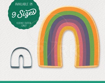Emporte-pièce arc-en-ciel en forme de U, disponible en 9 tailles
