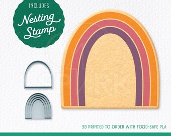Rainbow Cutter & Stamp Set, Available in 4 Sizes