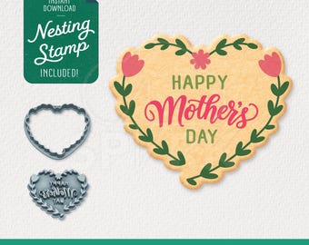 Emporte-pièce et tampon pour la fête des mères, fichiers STL pour impression 3D