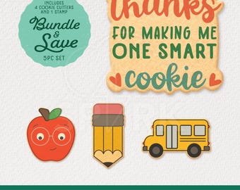 Lot de 5 emporte-pièces pour le jour de la reconnaissance des enseignants