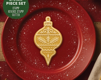 3 emporte-pièces décoratifs scandinaves et jeu de deux tampons - Imprimés en 3D avec du PLA sans danger pour les aliments