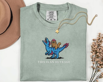 Dungeon Crawler Carl geborduurd Comfort Colors ® shirt, Princess Donut en Mongo T-shirt, DCC fan cadeau, verjaardagscadeau voor boekenliefhebbers, Dit is schandalig