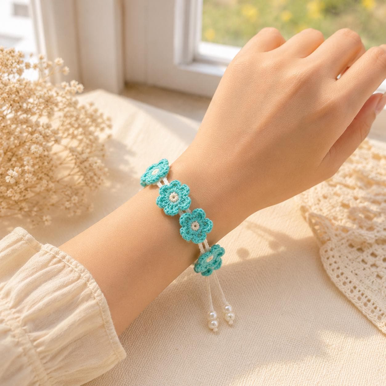 Flower bracelet - Etsy 日本