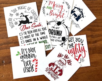 Funny Christmas Gift Tags – 36 Printable Holiday Labels, 2.5” Tags, Digital Download