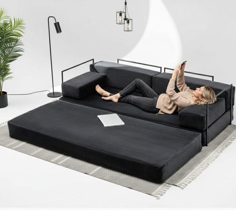 Vardagsrumssoffor, Modulsoffor, Soffa i manchestertyg, Golvsoffa, Tvättbara överdrag, Vardagsrumssoffa, Gamingsoffa, Golvkudde bild 8