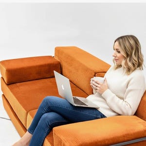 Vardagsrumssoffor, Modulsoffor, Soffa i manchestertyg, Golvsoffa, Tvättbara överdrag, Vardagsrumssoffa, Gamingsoffa, Golvkudde bild 7