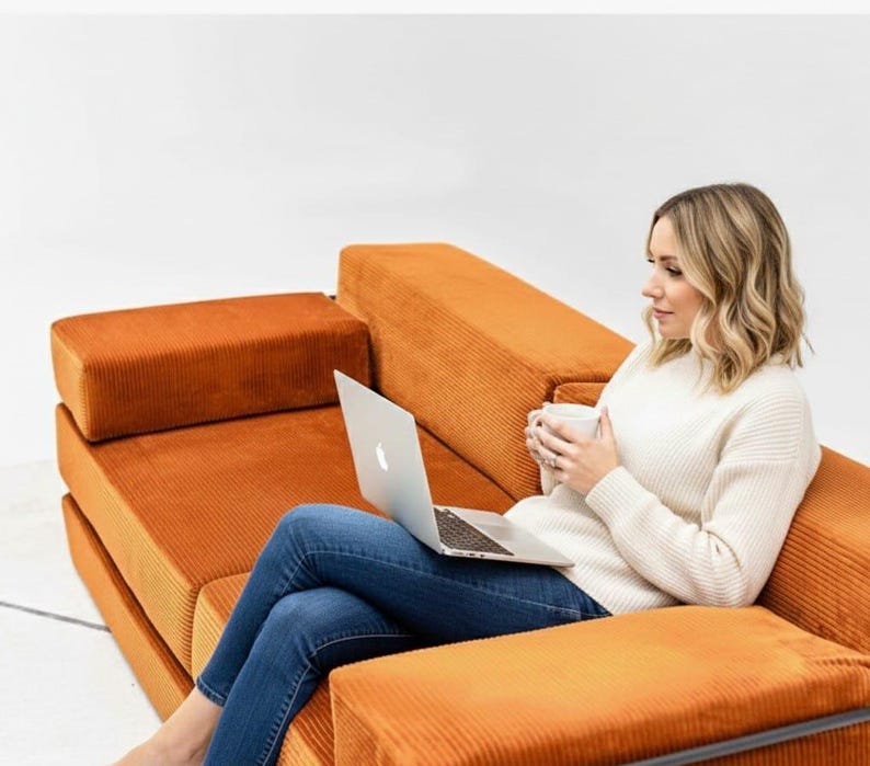 Vardagsrumssoffor, Modulsoffor, Soffa i manchestertyg, Golvsoffa, Tvättbara överdrag, Vardagsrumssoffa, Gamingsoffa, Golvkudde bild 7