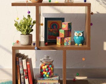 Modern Side Table | Nesting Coffee Table | Custom Design Bookcase | Stylish Newspaper Stand | Handmade Home Decor