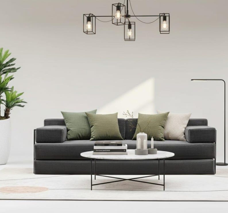 Vardagsrumssoffor, Modulsoffor, Soffa i manchestertyg, Golvsoffa, Tvättbara överdrag, Vardagsrumssoffa, Gamingsoffa, Golvkudde Grå